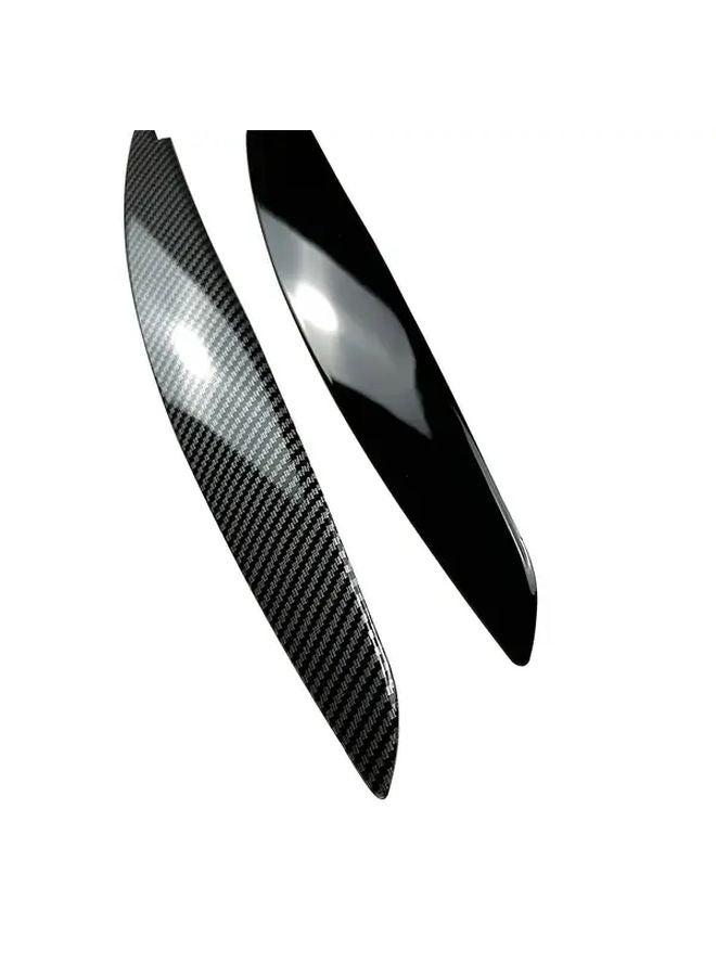 Glossy Black Headlight Eyelids For BMW 1 Series E81 E82 E87 E88 2004 2014 ABS Plastic Pair - Image 3